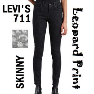 LEVI'S LEOPARD 711 SKINNY SIZE 0/25 BNWT